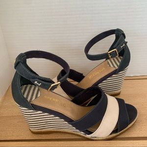 Women sperry  skye grosgrain wedge sandal